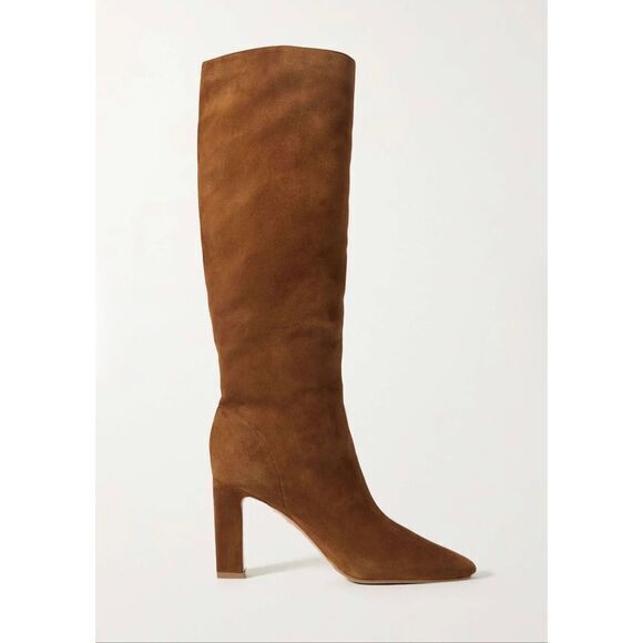 Aquazzura Manzoni 85 Suede Knee Boots Size 39.5